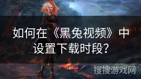 如何在《黑兔视频》中设置下载时段？