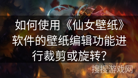 如何使用《仙女壁纸》软件的壁纸编辑功能进行裁剪或旋转？