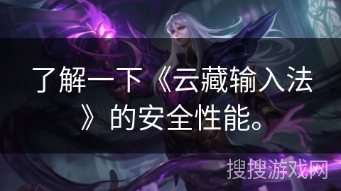 了解一下《云藏输入法》的安全性能。