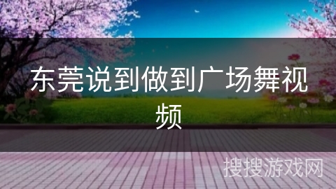 东莞说到做到广场舞视频