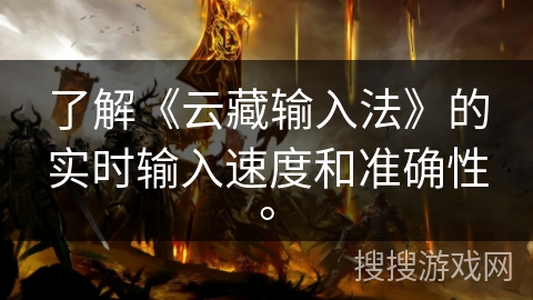 了解《云藏输入法》的实时输入速度和准确性。