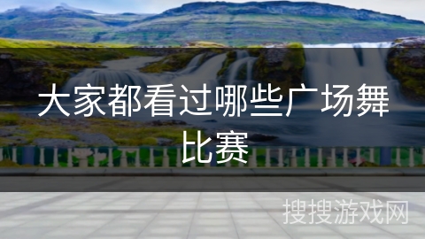 大家都看过哪些广场舞比赛