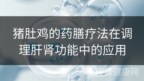 猪肚鸡的药膳疗法在调理肝肾功能中的应用