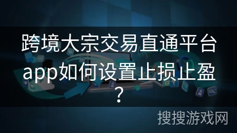 跨境大宗交易直通平台app如何设置止损止盈？