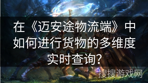 在《迈安途物流端》中如何进行货物的多维度实时查询？