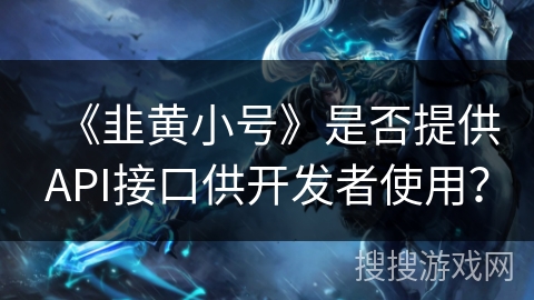 《韭黄小号》是否提供API接口供开发者使用？