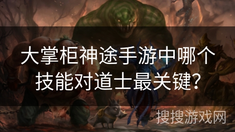 大掌柜神途手游中哪个技能对道士最关键? 大掌柜神途手游中哪个技能对道士最关键?