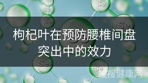 枸杞叶在预防腰椎间盘突出中的效力