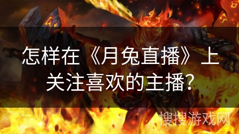 怎样在《月兔直播》上关注喜欢的主播？