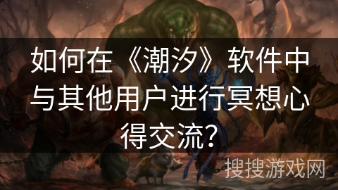 如何在《潮汐》软件中与其他用户进行冥想心得交流？