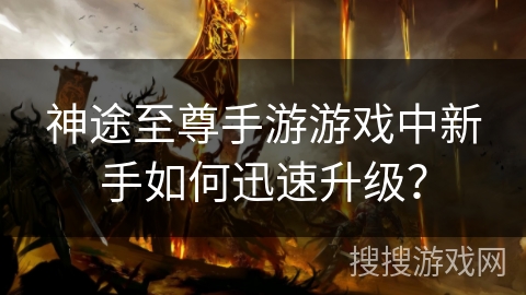 神途至尊手游游戏中新手如何迅速升级? 神途至尊手游游戏中新手如何迅速升级?