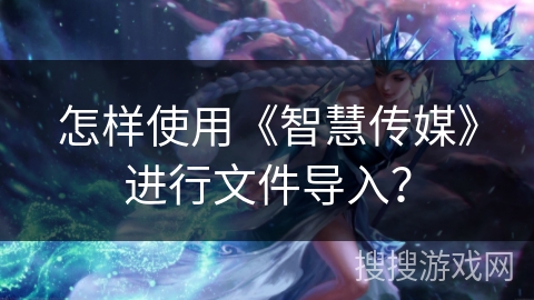 怎样使用《智慧传媒》进行文件导入？