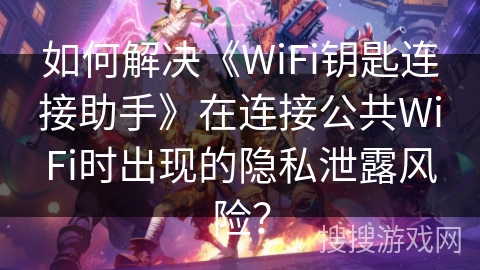 如何解决《WiFi钥匙连接助手》在连接公共WiFi时出现的隐私泄露风险？