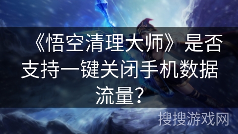《悟空清理大师》是否支持一键关闭手机数据流量？