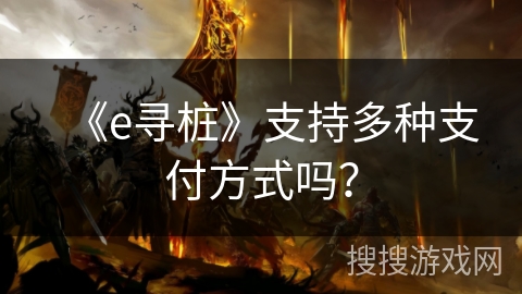 《e寻桩》支持多种支付方式吗？