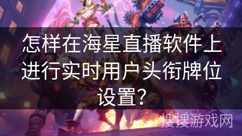 怎样在海星直播软件上进行实时用户头衔牌位设置？