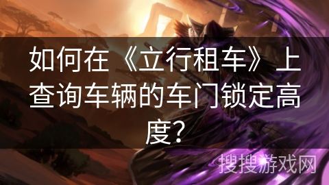 如何在《立行租车》上查询车辆的车门锁定高度？