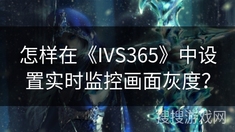 怎样在《IVS365》中设置实时监控画面灰度？