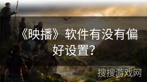 《映播》软件有没有偏好设置？