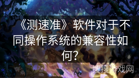 《测速准》软件对于不同操作系统的兼容性如何？