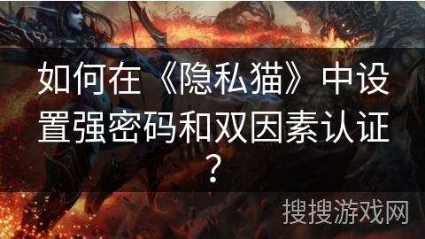如何在《隐私猫》中设置强密码和双因素认证？