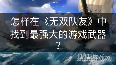 怎样在《无双队友》中找到最强大的游戏武器？