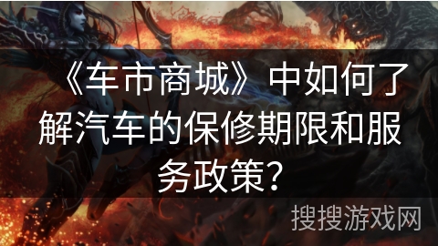 《车市商城》中如何了解汽车的保修期限和服务政策？