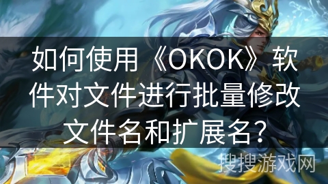 如何使用《OKOK》软件对文件进行批量修改文件名和扩展名？