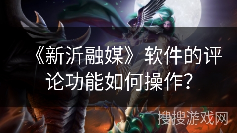 《新沂融媒》软件的评论功能如何操作？