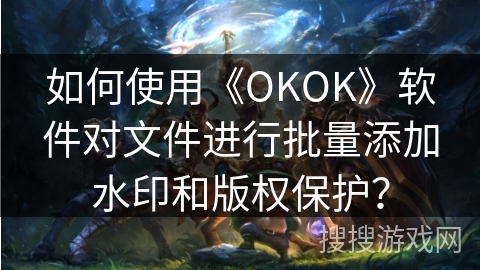 如何使用《OKOK》软件对文件进行批量添加水印和版权保护？