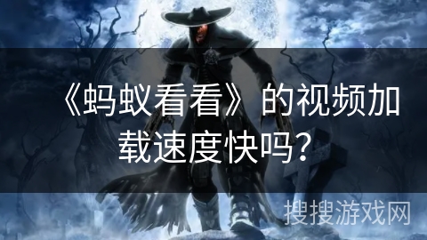 《蚂蚁看看》的视频加载速度快吗？