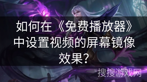 如何在《免费播放器》中设置视频的屏幕镜像效果？