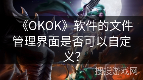 《OKOK》软件的文件管理界面是否可以自定义？