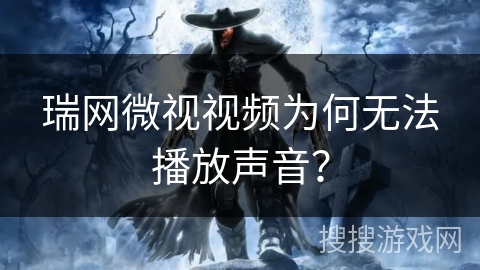 瑞网微视视频为何无法播放声音？