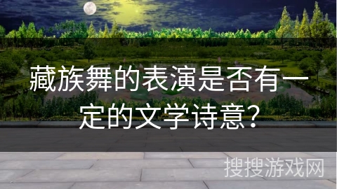 藏族舞的表演是否有一定的文学诗意？