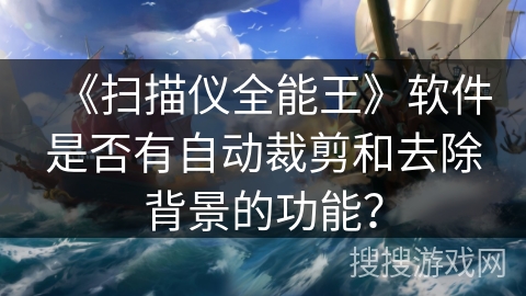 《扫描仪全能王》软件是否有自动裁剪和去除背景的功能？