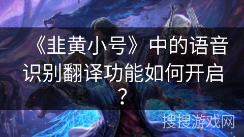 《韭黄小号》中的语音识别翻译功能如何开启？