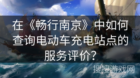 在《畅行南京》中如何查询电动车充电站点的服务评价？