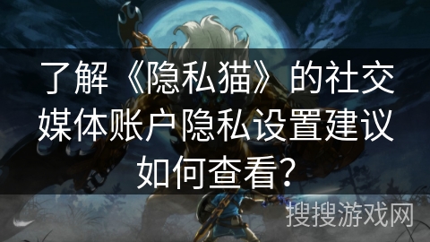 了解《隐私猫》的社交媒体账户隐私设置建议如何查看? 了解《隐私猫》的社交媒体账户隐私设置建议如何查看?