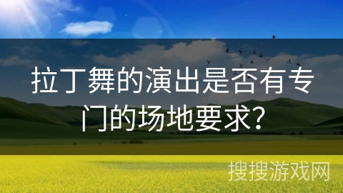 拉丁舞的演出是否有专门的场地要求？