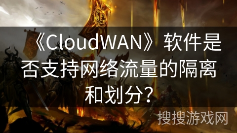《CloudWAN》软件是否支持网络流量的隔离和划分？