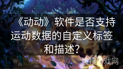 《动动》软件是否支持运动数据的自定义标签和描述？