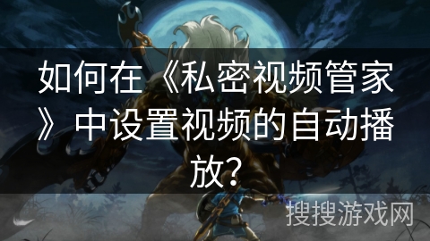 如何在《私密视频管家》中设置视频的自动播放? 如何在《私密视频管家》中设置视频的自动播放?