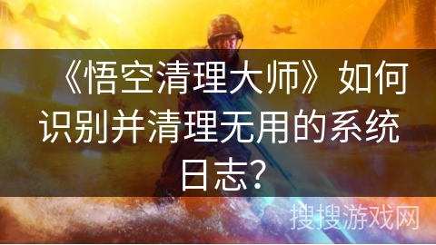 《悟空清理大师》如何识别并清理无用的系统日志? 《悟空清理大师》如何识别并清理无用的系统日志?