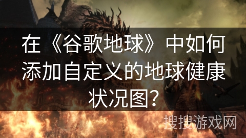 在《谷歌地球》中如何添加自定义的地球健康状况图？
