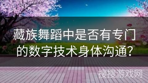 藏族舞蹈中是否有专门的数字技术身体沟通？