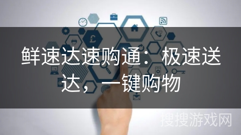 鲜速达速购通:极速送达,一键购物 鲜速达速购通:极速送达,一键购物