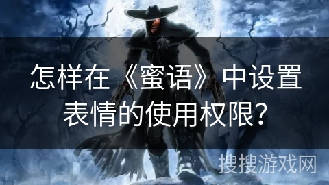 怎样在《蜜语》中设置表情的使用权限？
