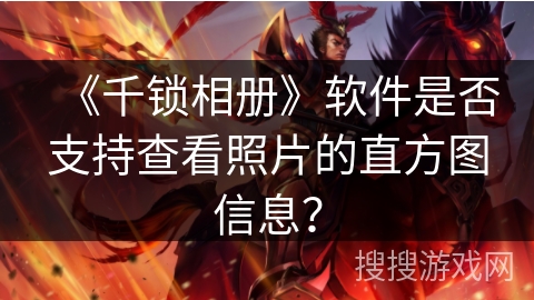 《千锁相册》软件是否支持查看照片的直方图信息？