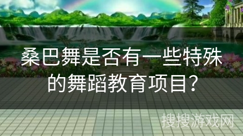 桑巴舞是否有一些特殊的舞蹈教育项目？